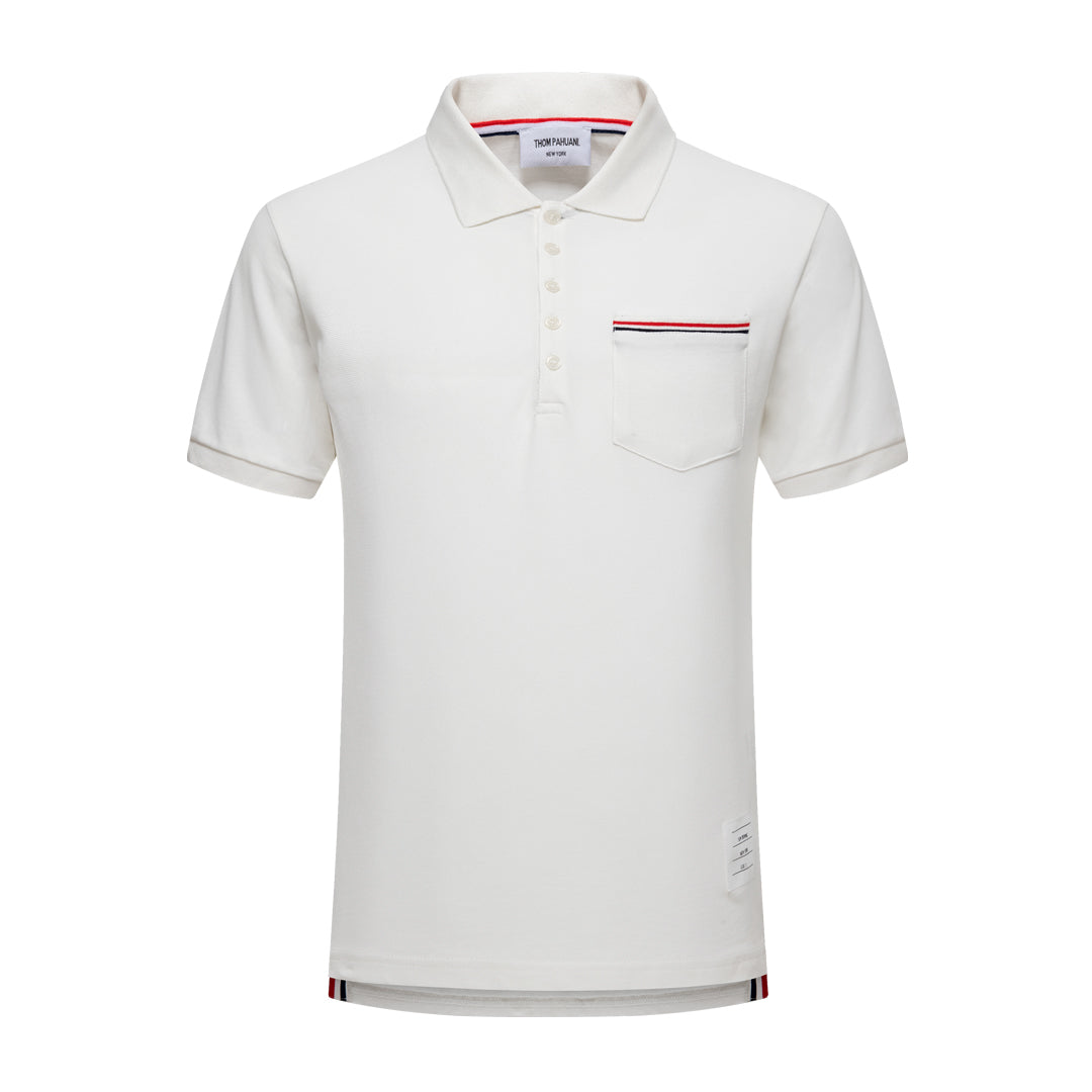 MR.TOM Pocket Stripes POLO Shirt
